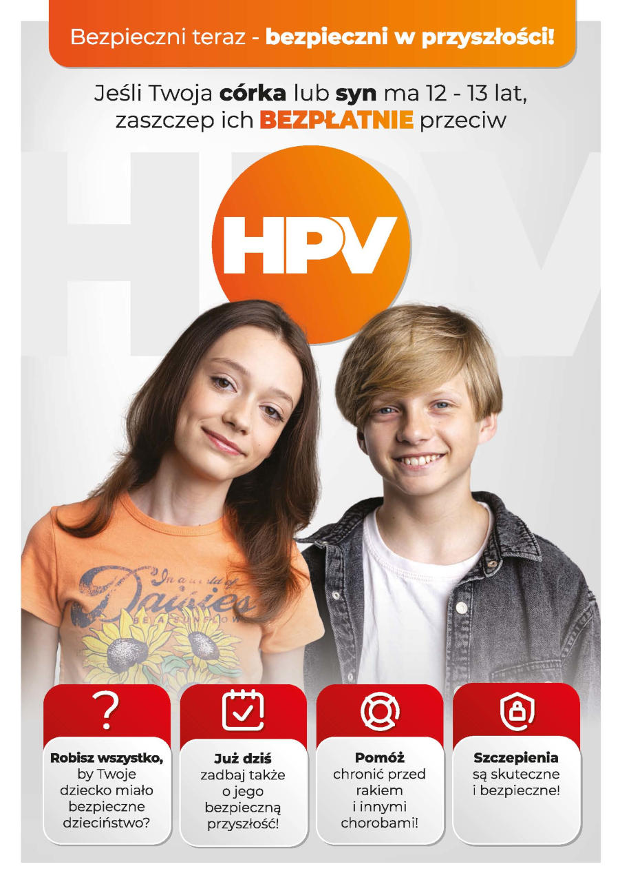 Bezpłatne szczepienia przeciw HPV - Ulotka - strona 1